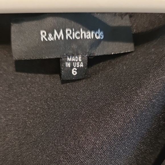 (J1) R&M Richards Black and White Maxi Dress SZ 6 - Picture 3 of 4